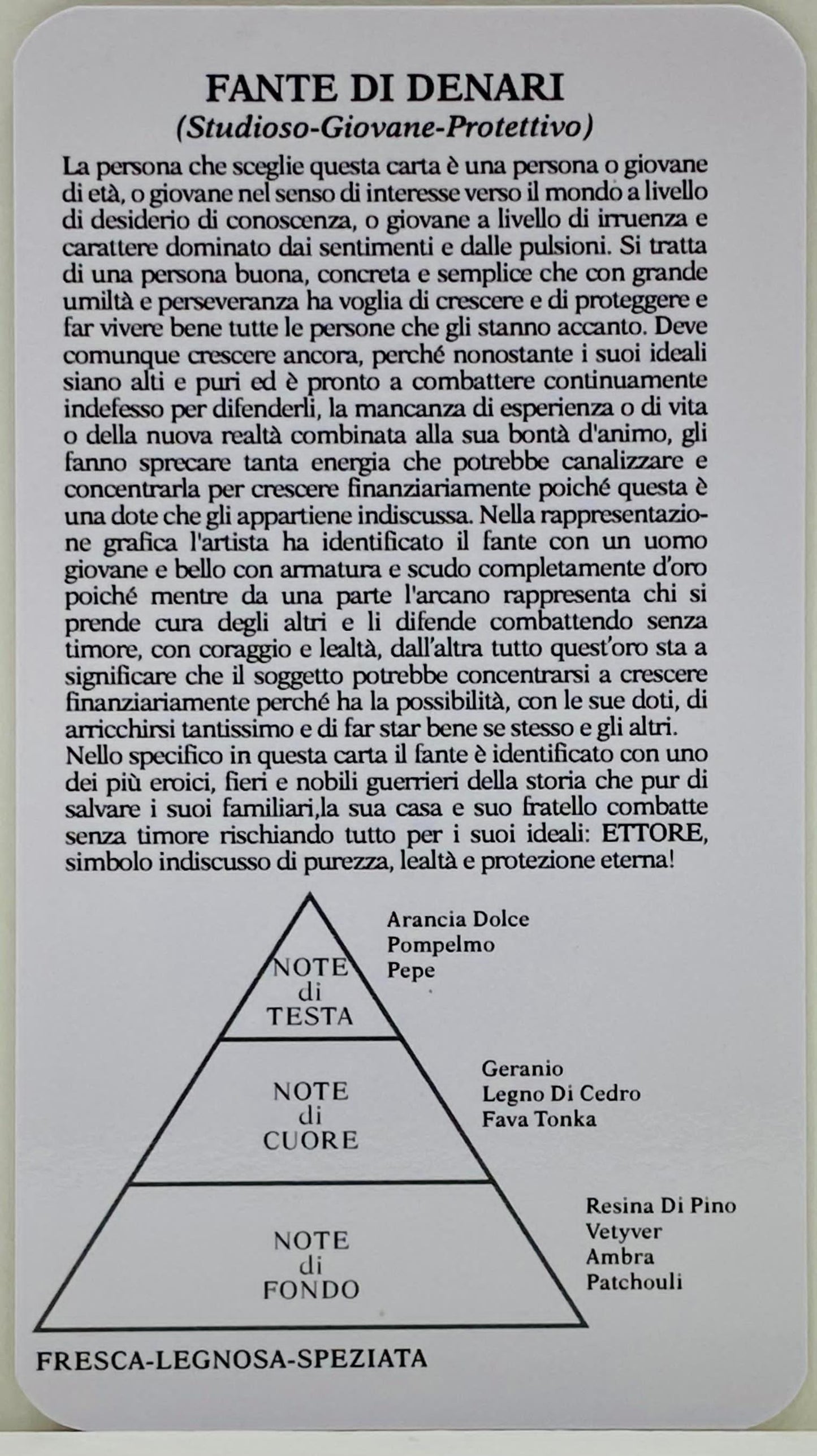 KNIVE OF PENTACLES, FANTE DI DENARI