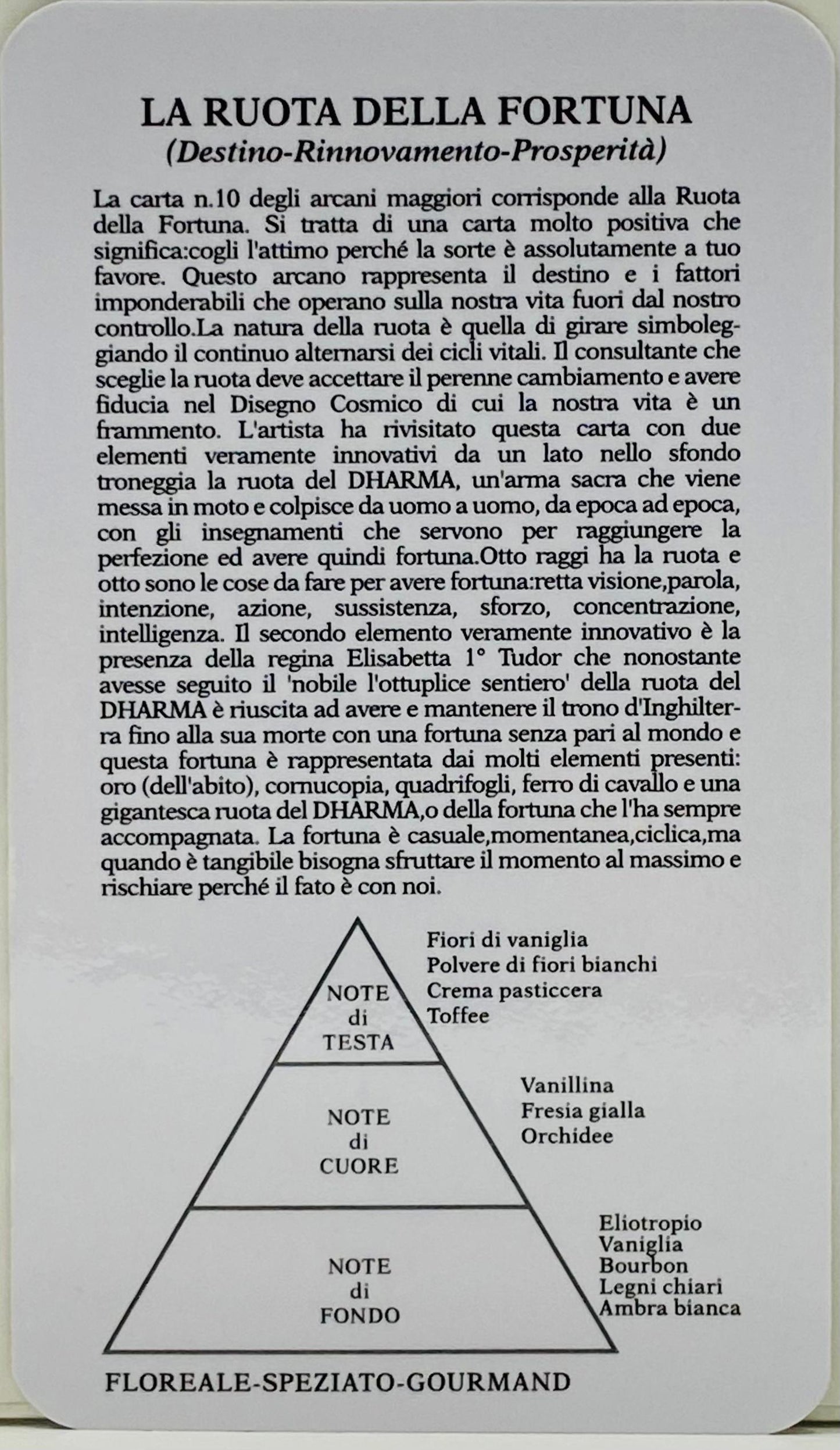 THE WHEEL OF FORTUNE, LA RUOTA DELLA FORTUNA