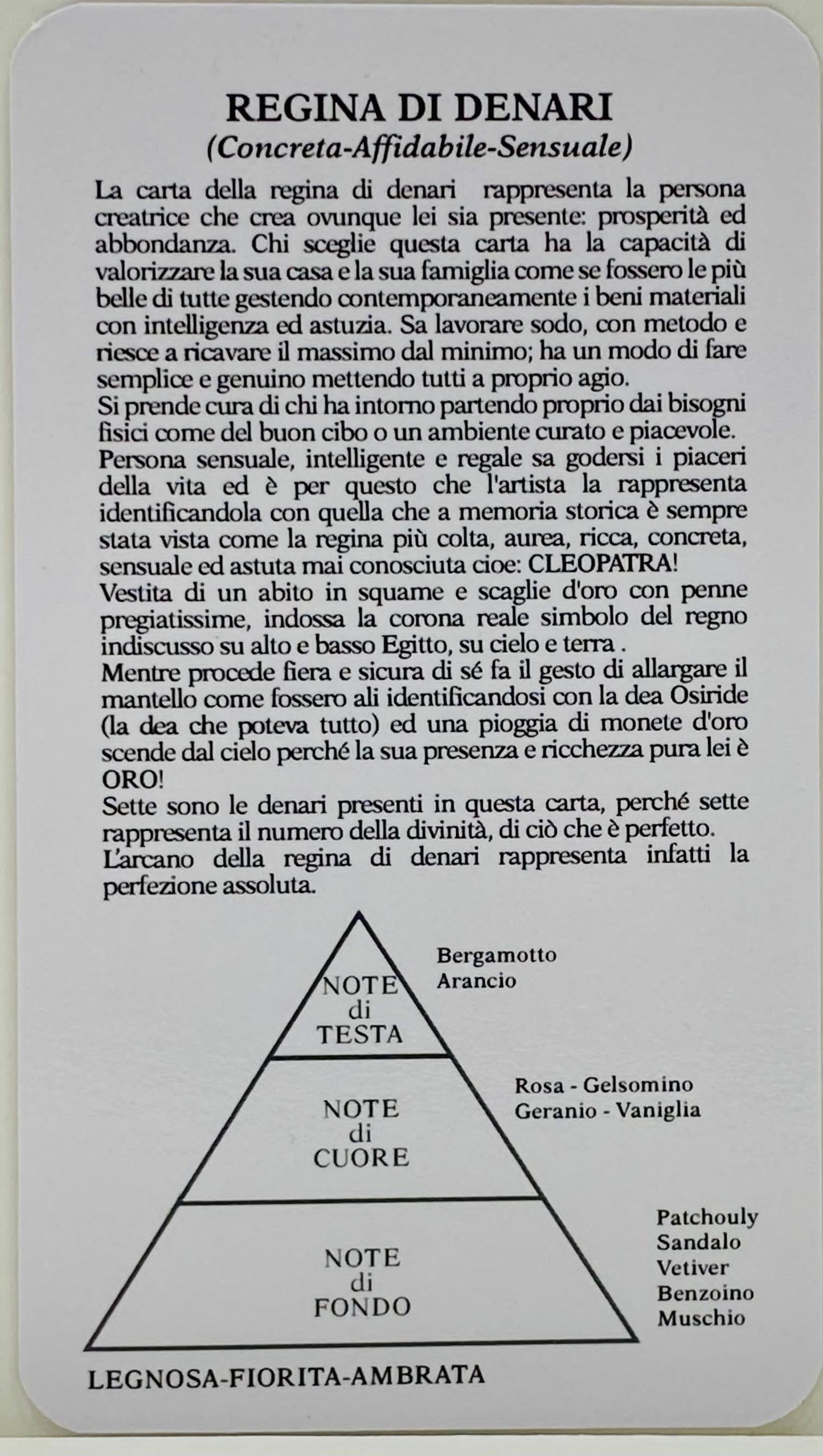 QUEEN OF PENTACLES, REGINA DI DENARI