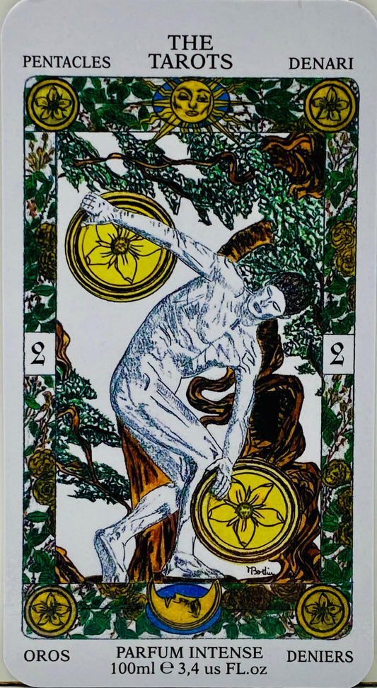 TWO OF PENTACLES, DUE DI DENARI