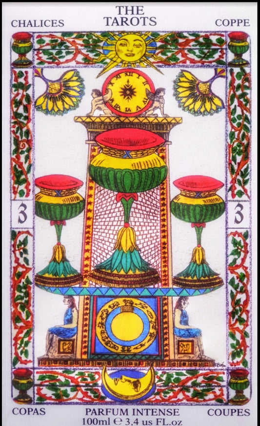 THREE OF CHALICES, TRE DI COPPE