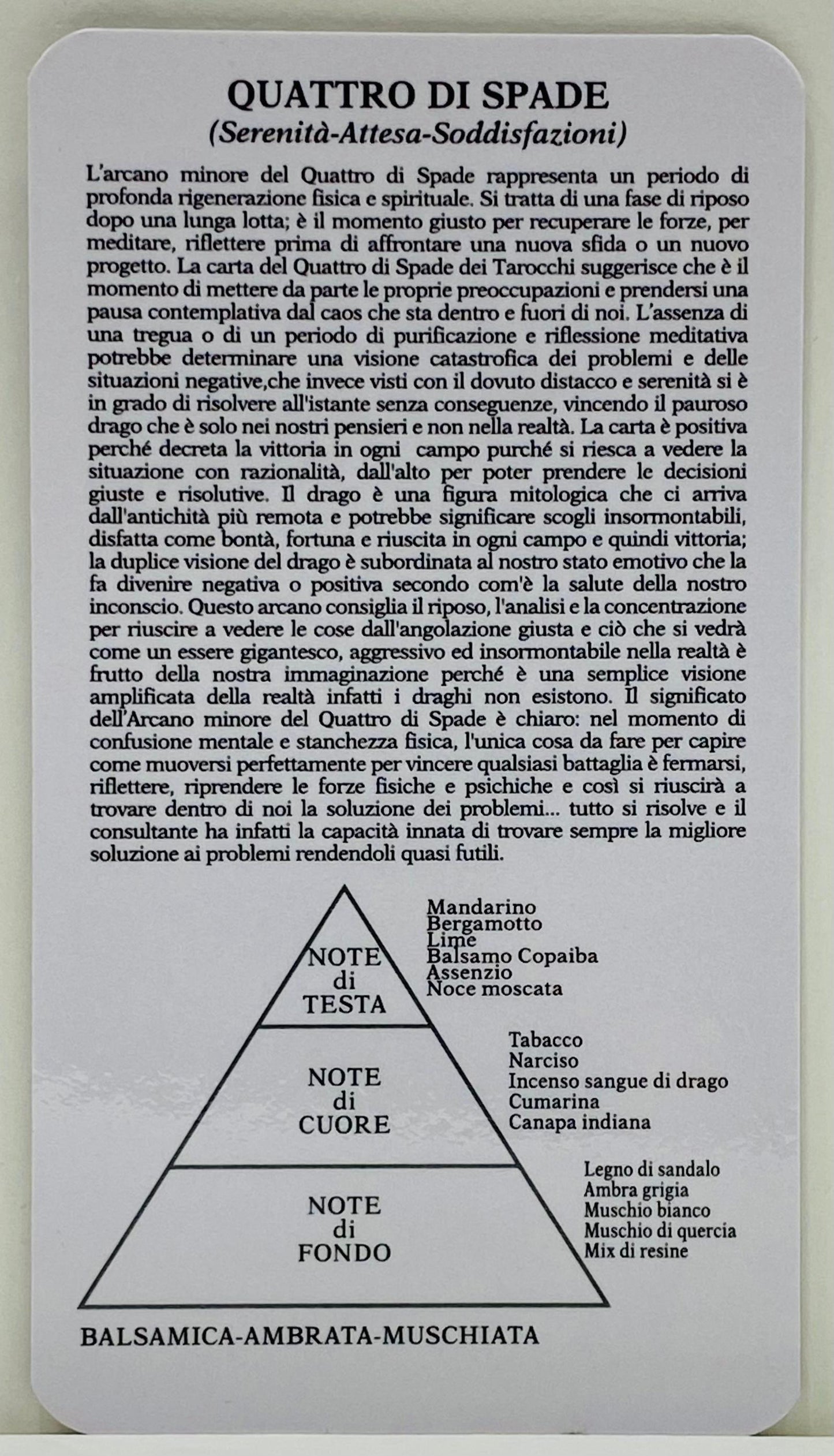 FOUR OF SWORDS, QUATTRO DI SPADE